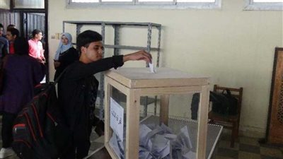 إقبال طلابي على انتخابات الاتحادات الطلابية بجامعة المنيا