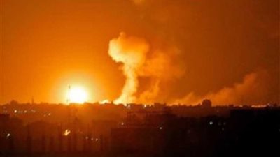 طائرات الاحتلال الإسرائيلي تدمر فندقا غرب غزة