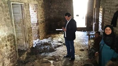 لجنة هندسية ترصد خسائر الأمطار الغزيرة بـ