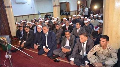 محافظ الاسماعيلية ومدير الأمن يشهدان الاحتفال الدينى بالمولد النبوى الشريف