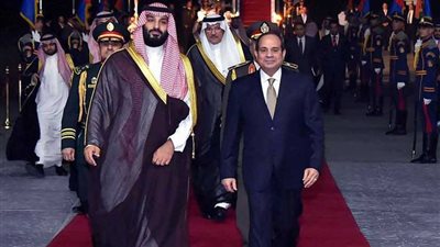 الرئيس السيسي يستقبل ولي العهد السعودي
