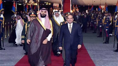 مظاهرة حب في استقبال الأمير محمد بن سلمان بالقاهرة 