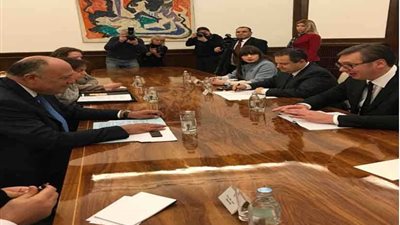 الرئيس الصربي يبحث مع شكري العلاقات الثنائية والتحديات الدولية