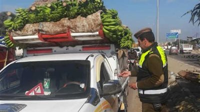 حملات مرورية للحمولات المخالفة على الطرق بالغربية