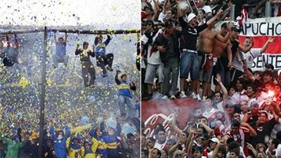 الفصل بين جماهير ريفر بليت وبوكا جونيورز في رحلتي طيران إلى مدريد