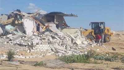 لجنة إزالة التعديات تواصل عملها في شمال سيناء