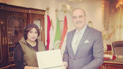 السفير العراقي يكرم الزميلة شاهيناز عزام