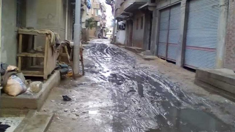 أمطار رشيد تسقط عمودًا