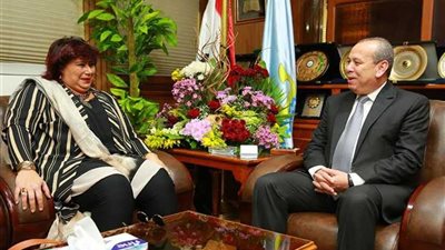 محافظ كفرالشيخ يستقبل وزيرة الثقافة لافتتاح قصر ثقافة دسوق