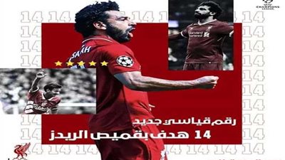 «صلاح» يُسجل 14 هدفًا مع ليفربول ويُعادل رقم «راش» في دوري الأبطال