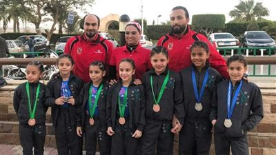 فراشات الاهلي تحت 10سنوات يحصدن 8 ميداليات متنوعة فى بطولة الجمهورية