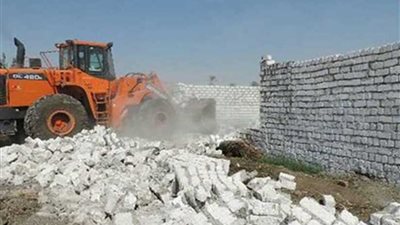 إزالة ٥٠ حالة تعدٍ على الأراضي الزراعية بإحدى قرى المنيا