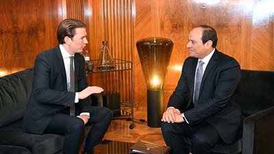 اجتماع الرئيس السيسي مع مستشار النمسا