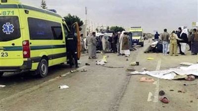 إصابة 6 أشخاص في حادث تصادم بالطريق الصحراوي بالبحيرة