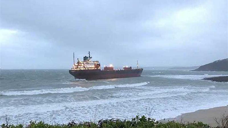 تحطم سفينة روسية