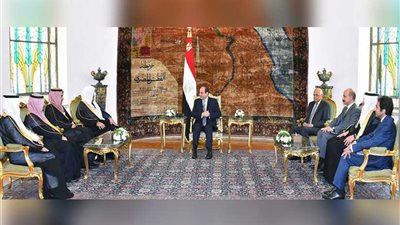 الرئيس السيسى يستقبل رئيس مجلس الشورى السعودى ووفد برلمانى