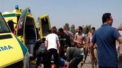 إصابة 6 أشخاص في حادث تصادم بالطريق الحر بالقليوبية