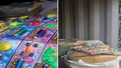 ضبط حاوية بداخلها 38 ألف (قلم ليزر) محظورة بميناء غرب بورسعيد