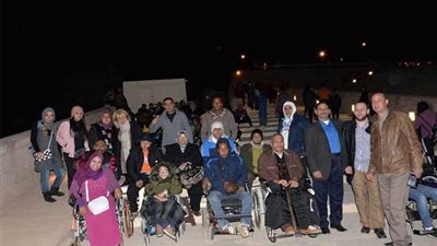 ذوو الإعاقة في زيارة للصوت والضوء بالأقصر