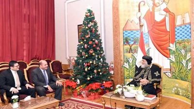 البابا تواضروس يستقبل ممثلين عن الرقابة الإدارية للتهنئة بالعيد