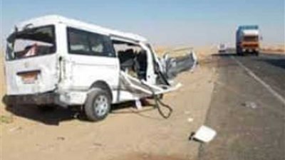 إصابة ٦ أشخاص في حادث تصادم على الطريق الدولي السريع بورسعيد دمياط