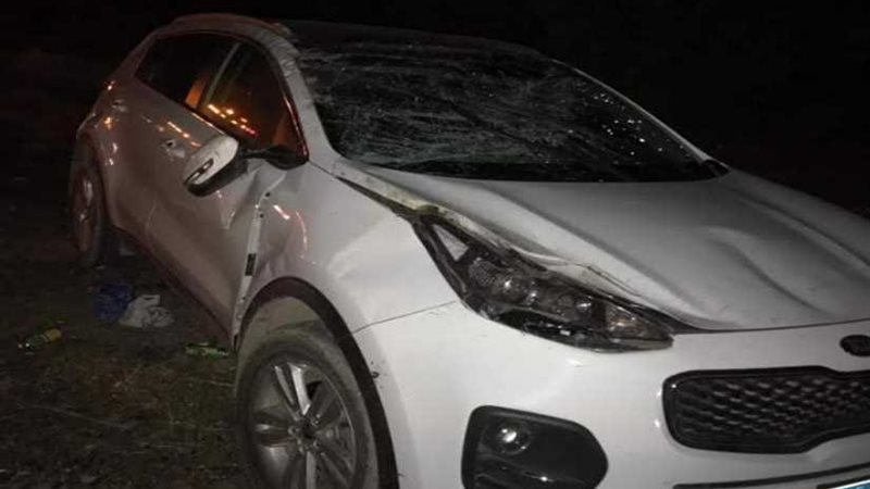 انقلاب سيارة مهاجم