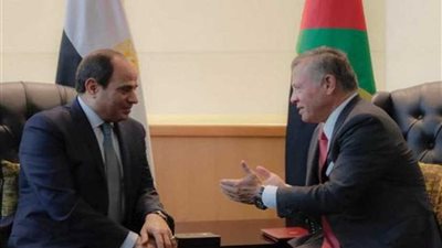 السيسي وملك الأردن يؤكدان أهمية التوصل لتسوية عادلة للقضية الفلسطينية