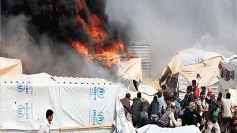 سيدة سورية تحرق نفسها