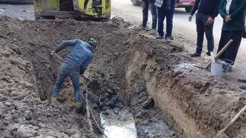 قطع المياه عن السكة