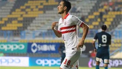 إبراهيم حسن يحرز هدف تقدم الزمالك على اتحاد طنجة