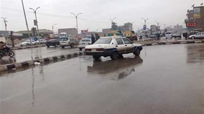 هطول أمطار غزيرة على بني سويف