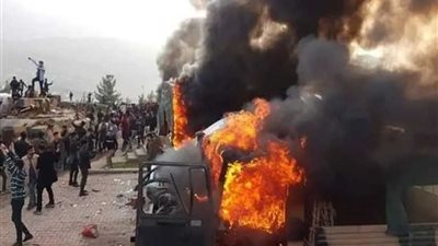 شاهد.. حرق معسكر تركي في كردستان العراق