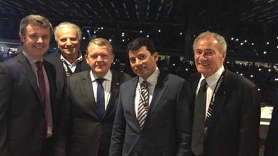 بحضور ولي عهد الدانمارك ..صبحي ومصطفى يشهدان نهائي مونديال اليد