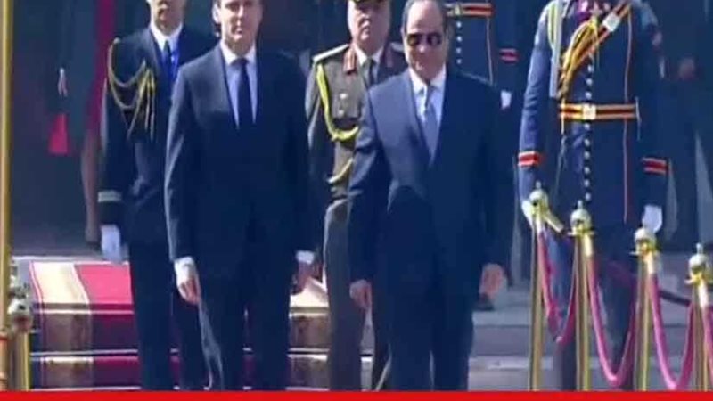 لحظة وصول الرئيس