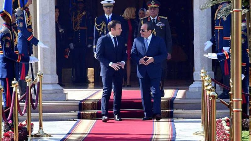 الرئاسة: السيسي وماكرون