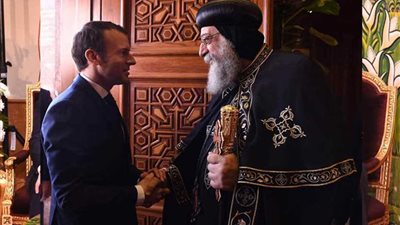 زيارة الرئيس الفرنسي الكاتدرائيّة المرقسية