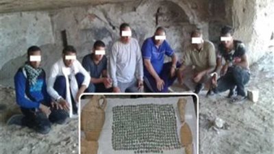 ضبط تشكيل عصابي للتنقيب عن الآثار بالمنيا