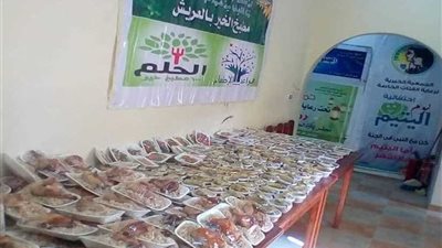 توزيع 100 وجبة غذائية على المستحقين بالعريش