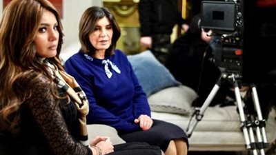 بوسي وميرفت أمين ودينا فؤاد في كواليس 