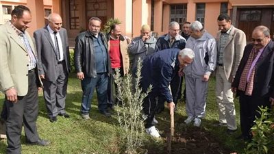 بدأ فاعليات يوم من أجل جامعة المنوفية بغرس شجرة