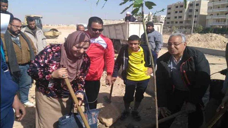 حفر 120 جورة لأشجار