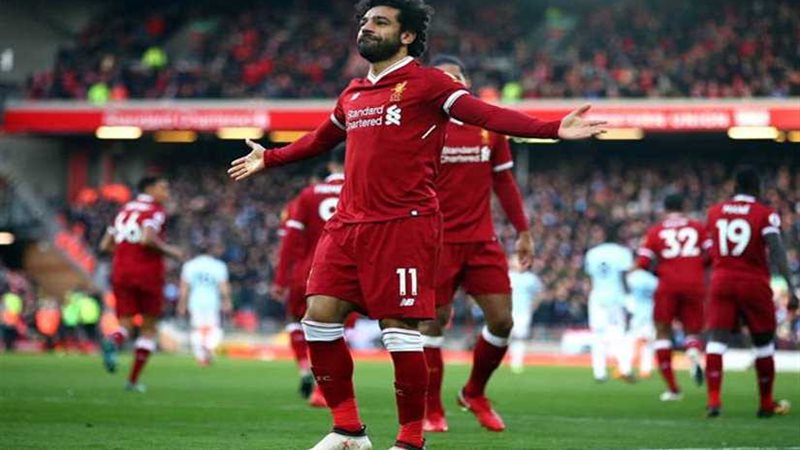 صلاح يحقق ثلاثة أرقام