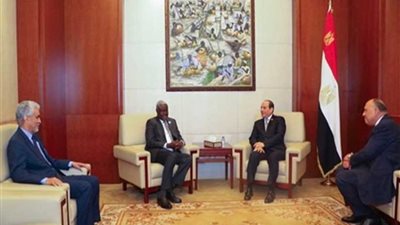 الرئيس السيسي لأعضاء مفوضية الاتحاد الإفريقي: 