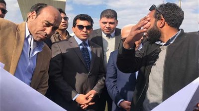وزير الرياضة يتفقد تطوير استاد بورسعيد قبل أمم إفريقيا