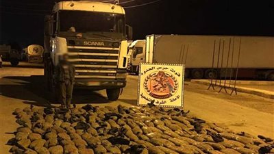 حرس الحدود:ضبط 24 عبوة ناسفة و1800كيلو بانجو ومليون و100ألف قرص مخدر