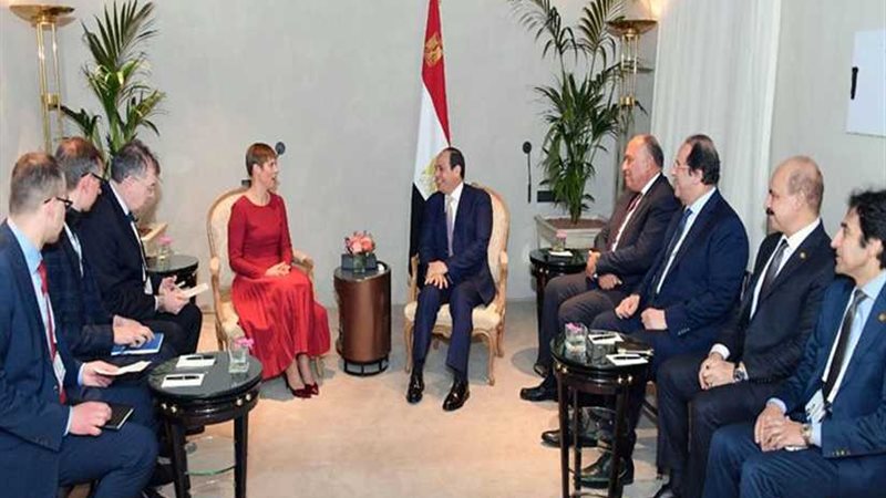 الرئيس السيسي يعرب