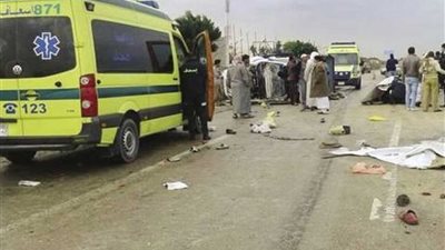 إصابة 3 أمناء شرطة في حادث تصادم بالطريق الزراعي