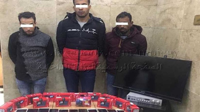 ضبط لصوص محل هواتف