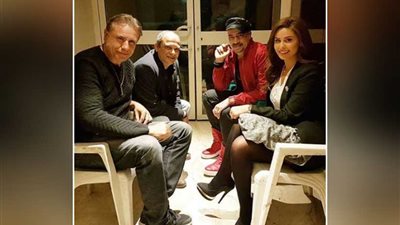 محمد سعد ومي سليم في كواليس 