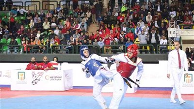 وزير الرياضة يهنئ هداية ملاك الفائزة بذهبية التايكوندو